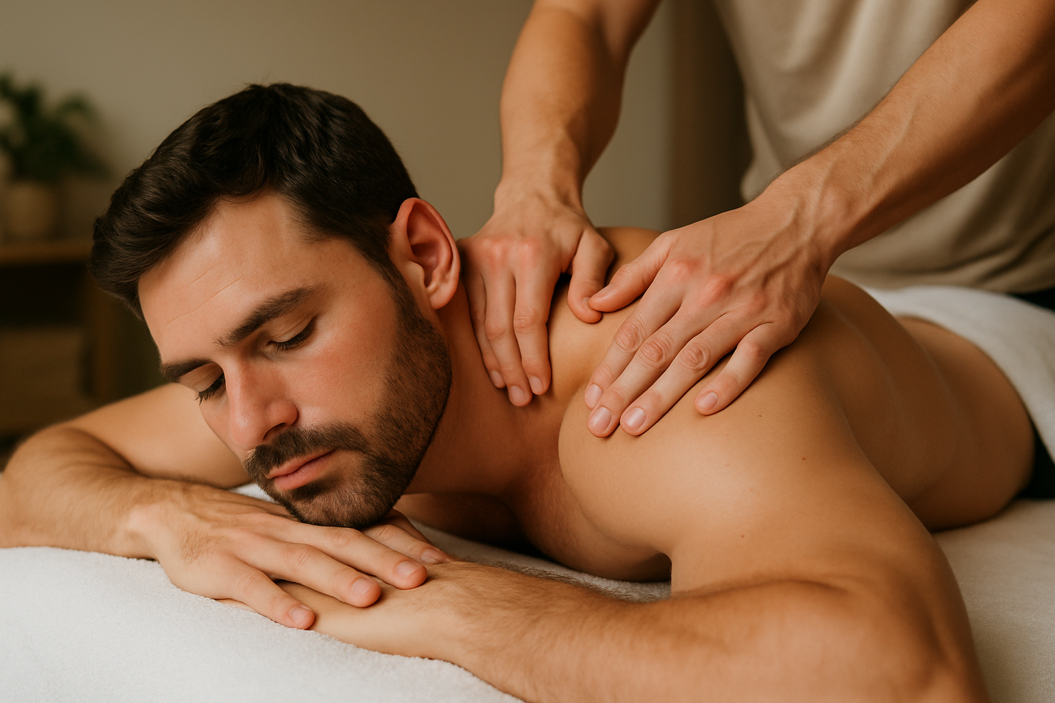 מטופל מקבל עיסוי